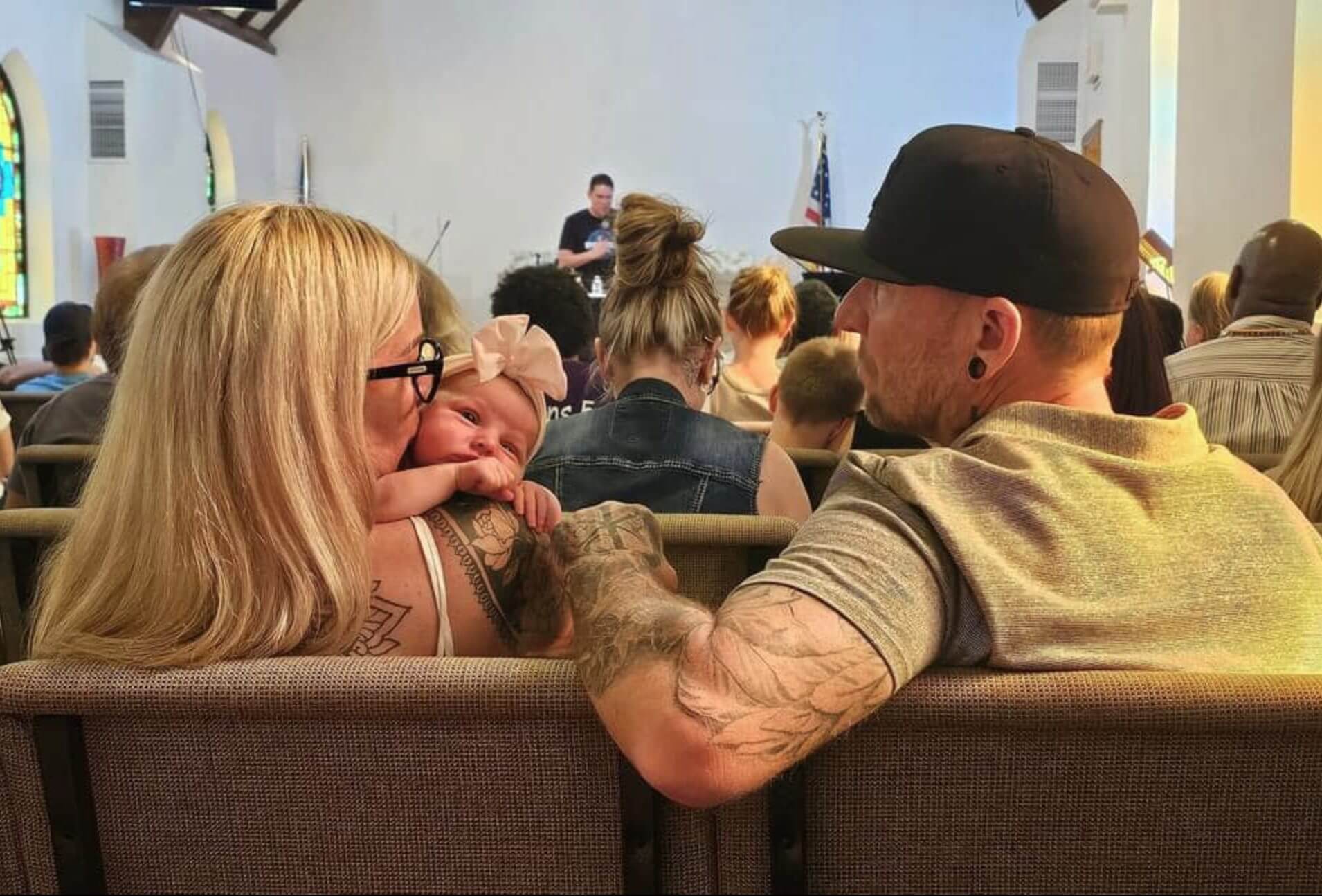 Family with baby at Riverview Church