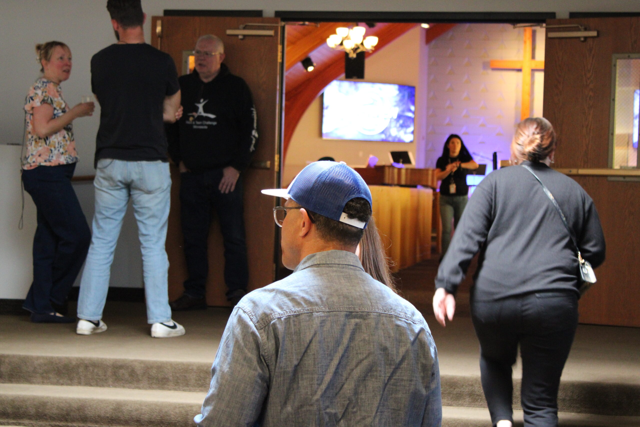 Riverview Church foyer and entrance welcoming visitors